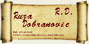 Ruža Dobranović vizit kartica